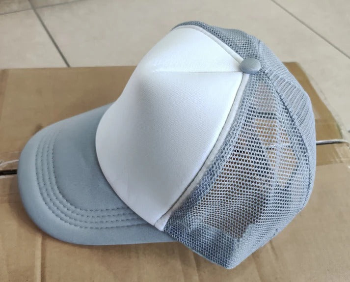Gorras Adulto Sublimable Imprimible (MALLA y VISERA COLOR CON FRENTE BLANCA)