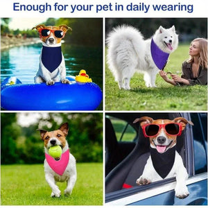Bulk Sublimation Dog Bandanas Set - Washable & Adjustable Triangle Bibs for Pets
