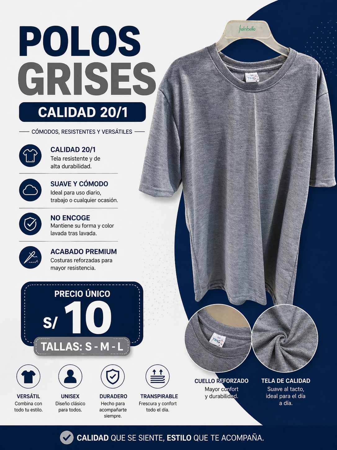 Polos grises 20/1 y 30/1