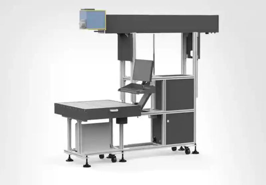 Marcadora laser con tubo de co2 para polos jeans tela vinyl cuero carton