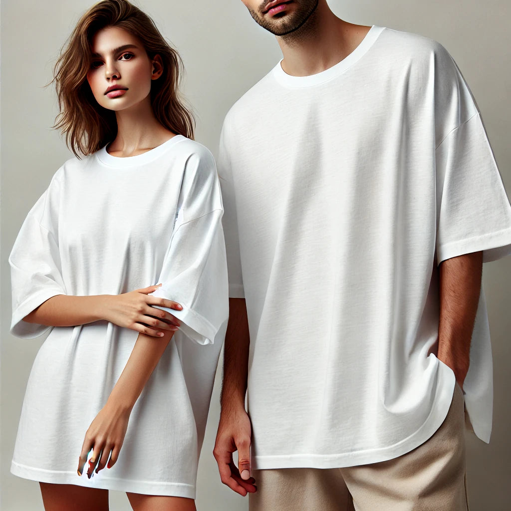 Polo Oversize Blanco Rd 20/1 Imprimible DTF DTG Bordado