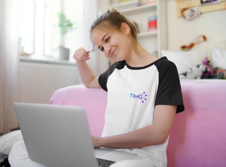 Polos Sublimables de Dama Manga Ranglan Negro