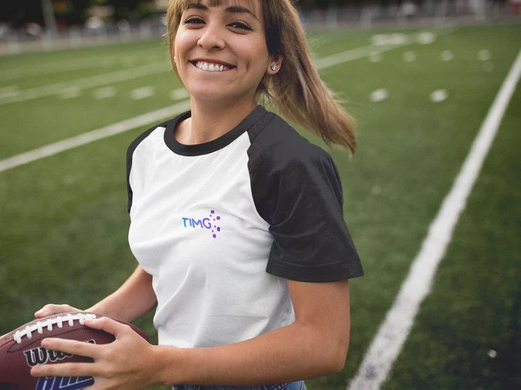 Polos Sublimables de Dama Manga Ranglan Negro