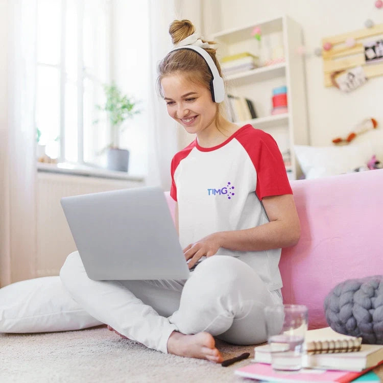 Polos Sublimables de Dama Manga Ranglan Rojo