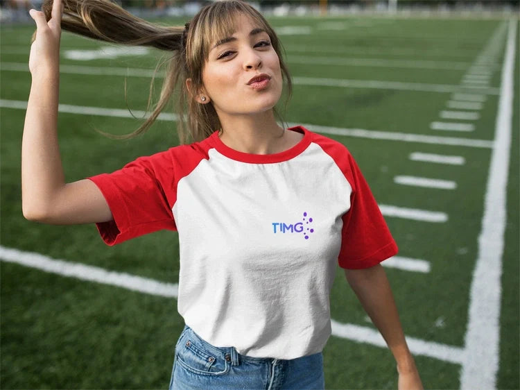 Polos Sublimables de Dama Manga Ranglan Rojo