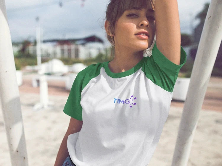 Polos Sublimables de Dama Manga Ranglan Verde