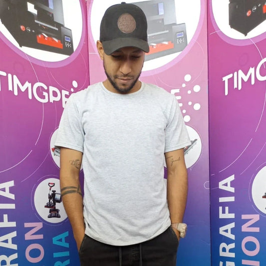 Polos Sublimables de Varon S al XXXL Cuello Redondo Gris Perla