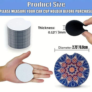 Sublimation Car Coasters - Pack of 20/50/100, 2.75" Round Blank Coasters