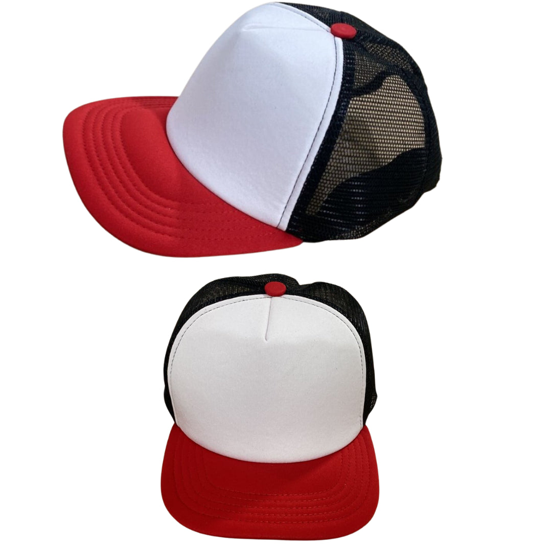 Gorra Negro Roja Sublimable - Hecho en Peru