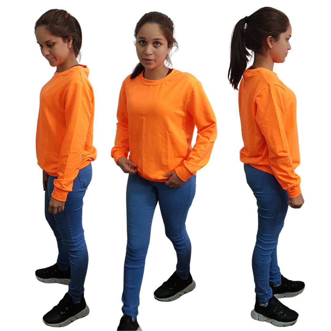 Poleras Sublimables de Dama Naranjo Neon SML
