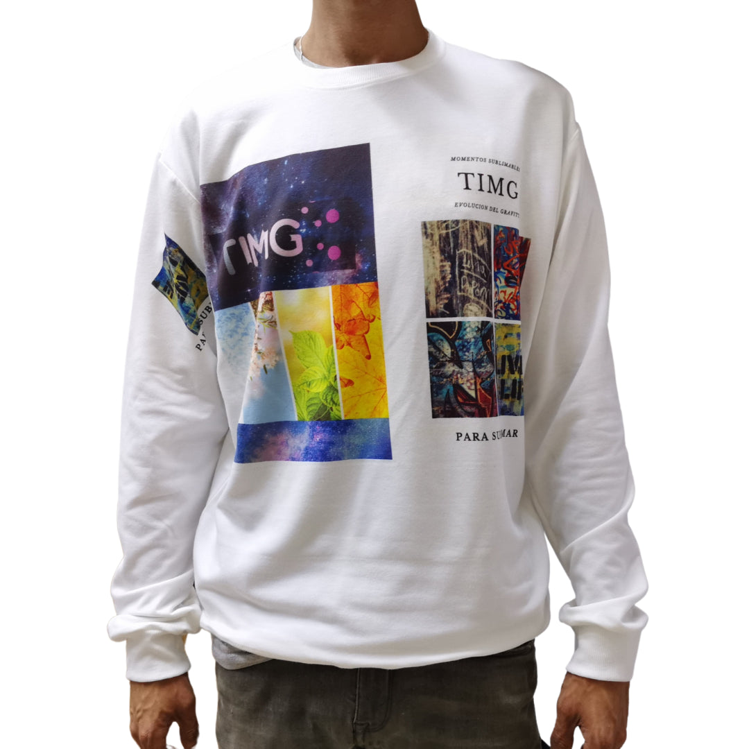 Poleras Sublimables de Varon Blanco Perla S al XL