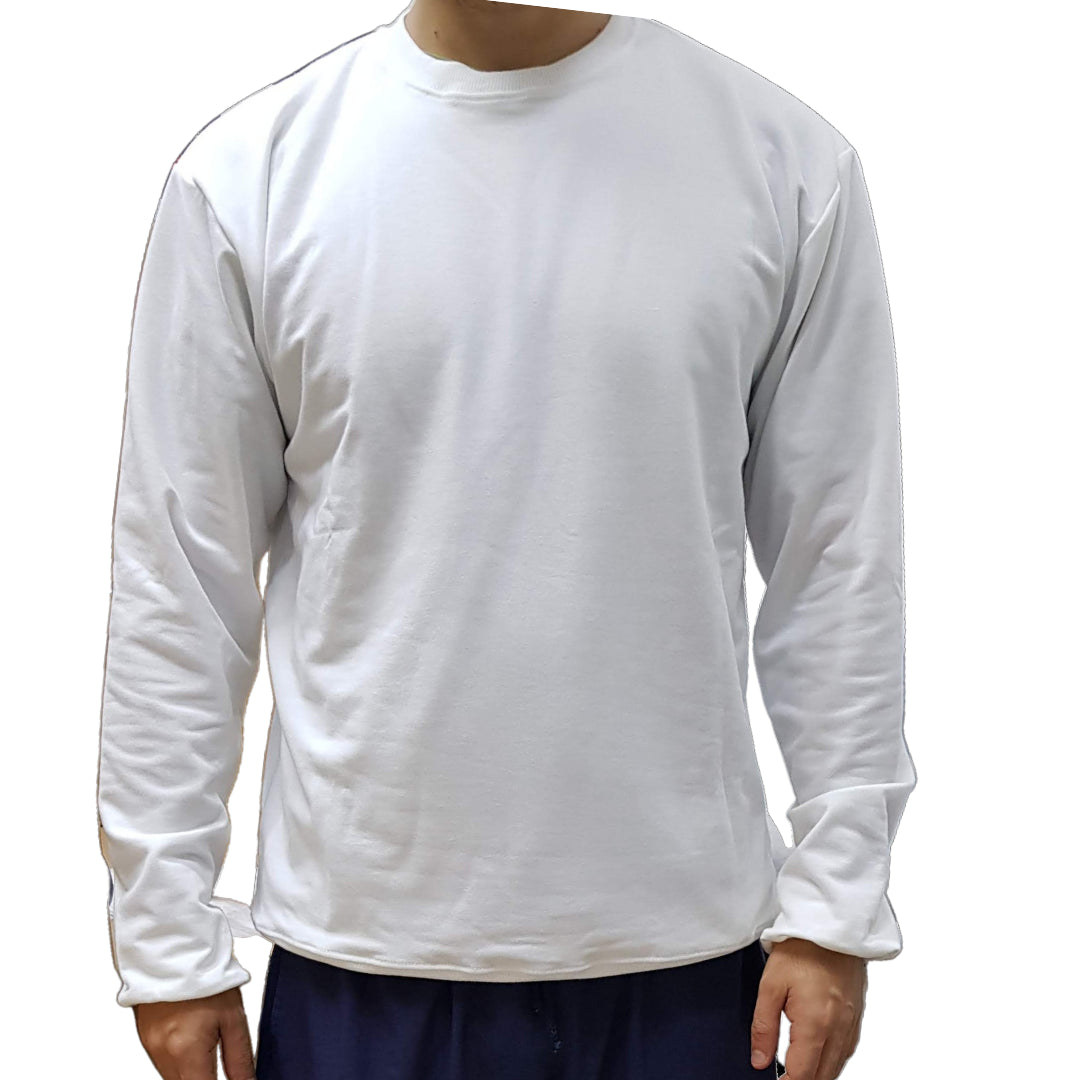 Poleras Sublimables de Varon Blanco Perla S al XL