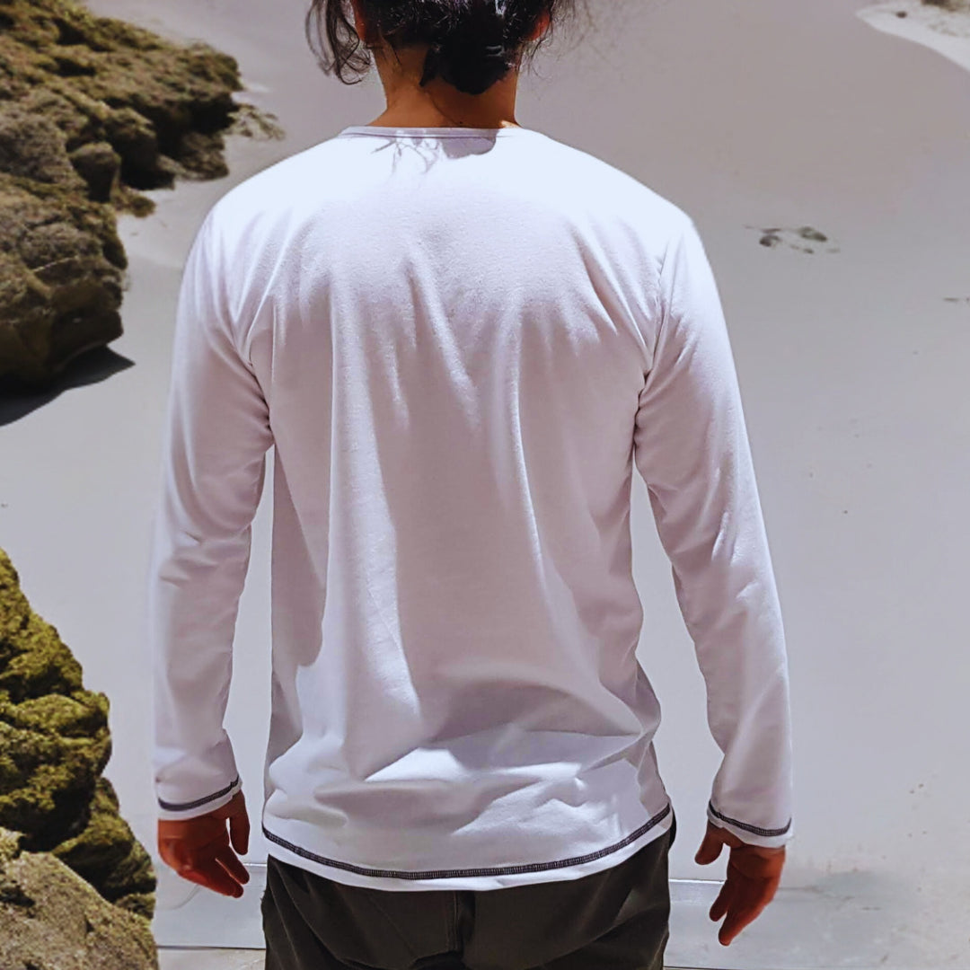 Men's Sublimable Polo Shirts Round Neck Long Sleeve