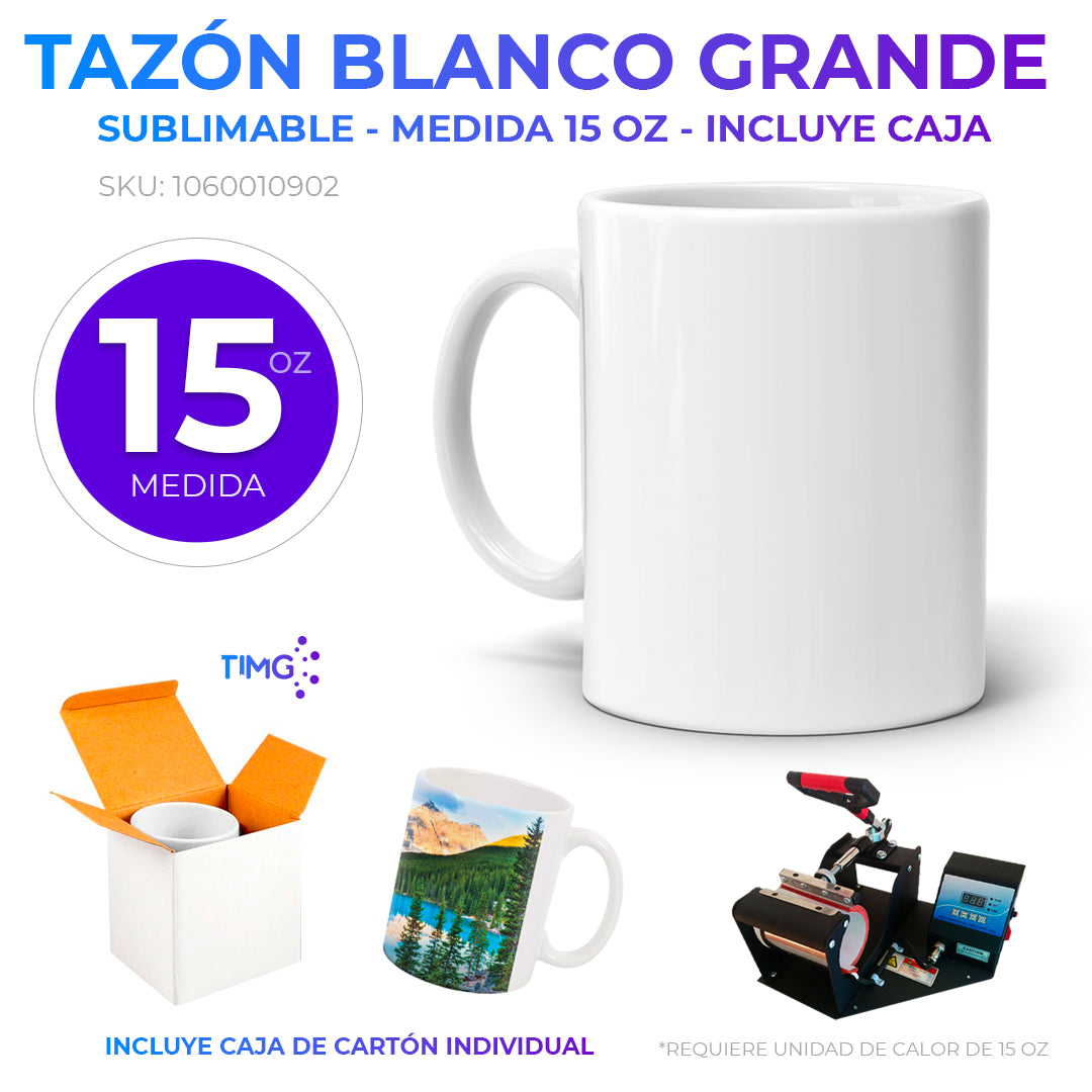 15oz white sublimation mug