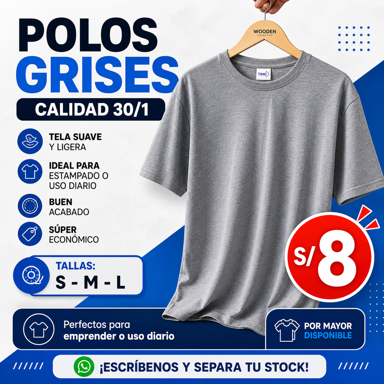 Polos grises 20/1 y 30/1