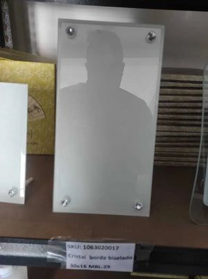  Cristal  borde biselado 30x16 MBL-29