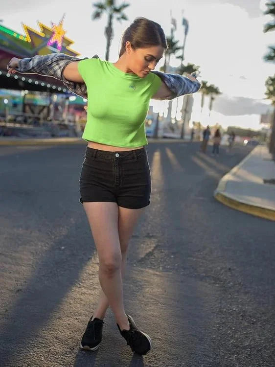 Crop sublimables Multiples hermosos colores con mangas Dama