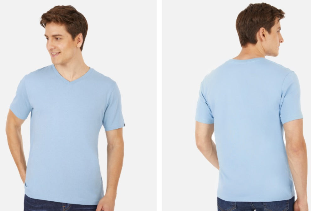 Polo celeste pastel Cuello V