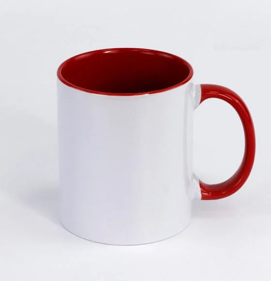 Tazones asa e interior de color 11oz diferentes colores