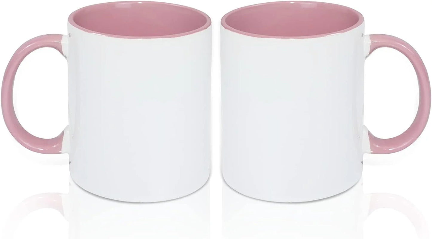 Tazones asa e interior de color 11oz diferentes colores