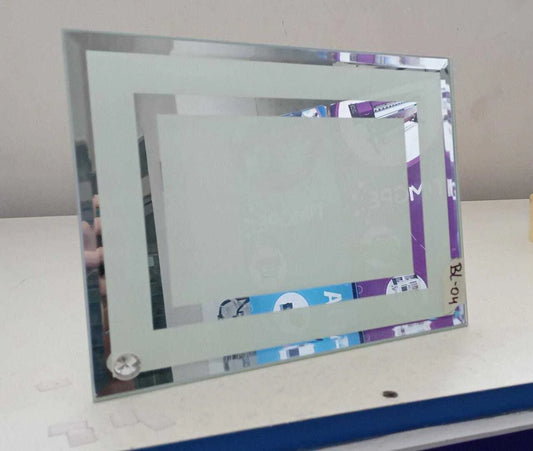  Cristal  bordes espejo 23x18 MBL-04