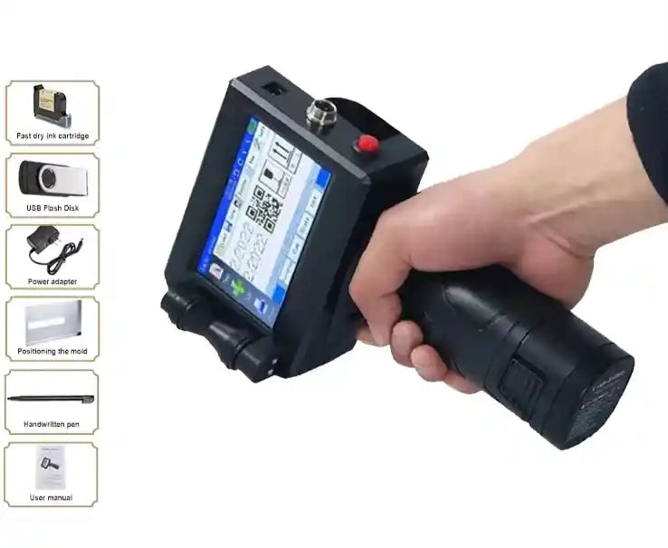 WISEPRINT TIJ Easy Carry Use Print Logo Numbers Code Small Portable Handheld Inkjet Printer
