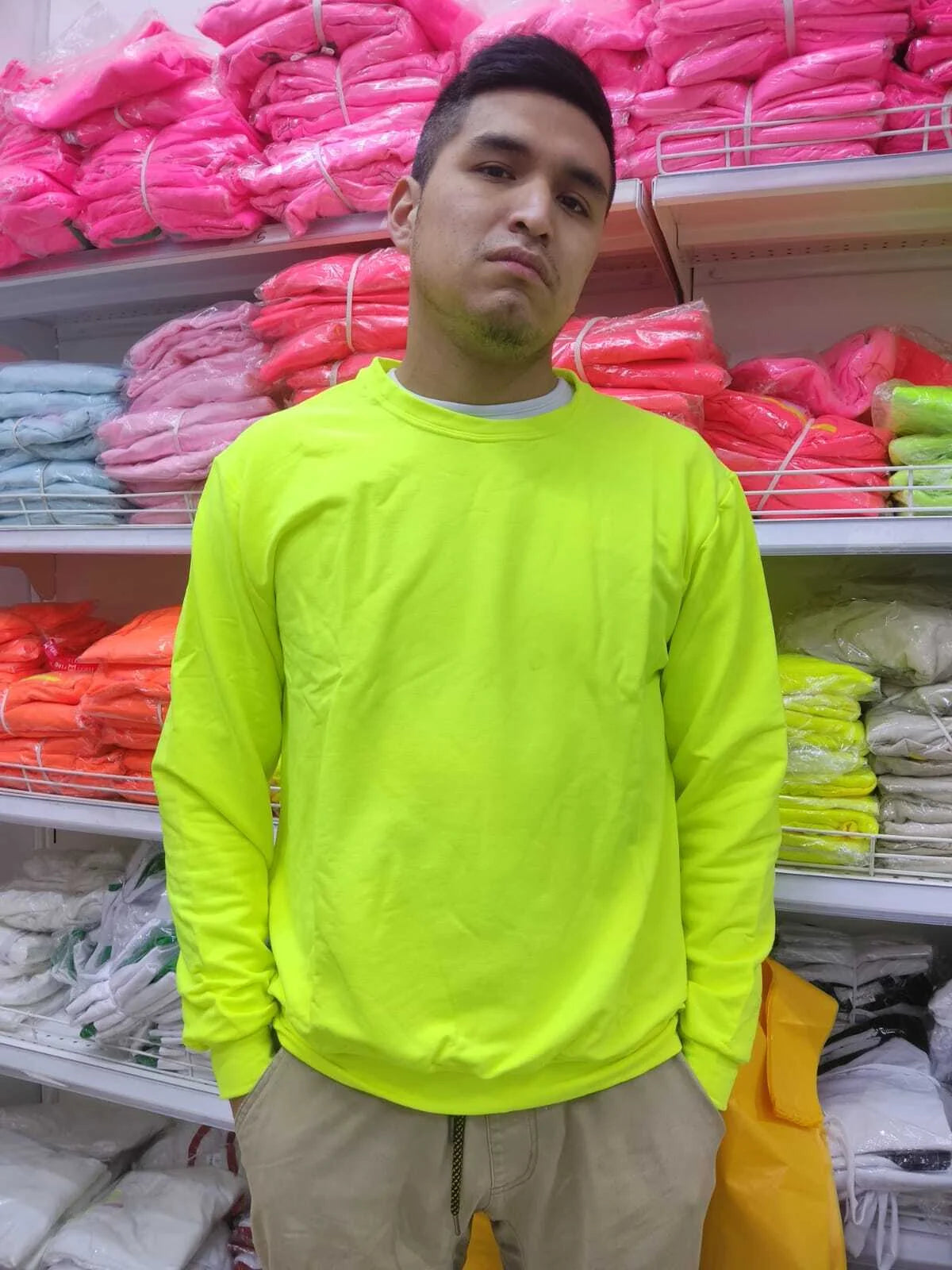 Poleras Sublimables Hombre Neon Amarillo SML XL XXL