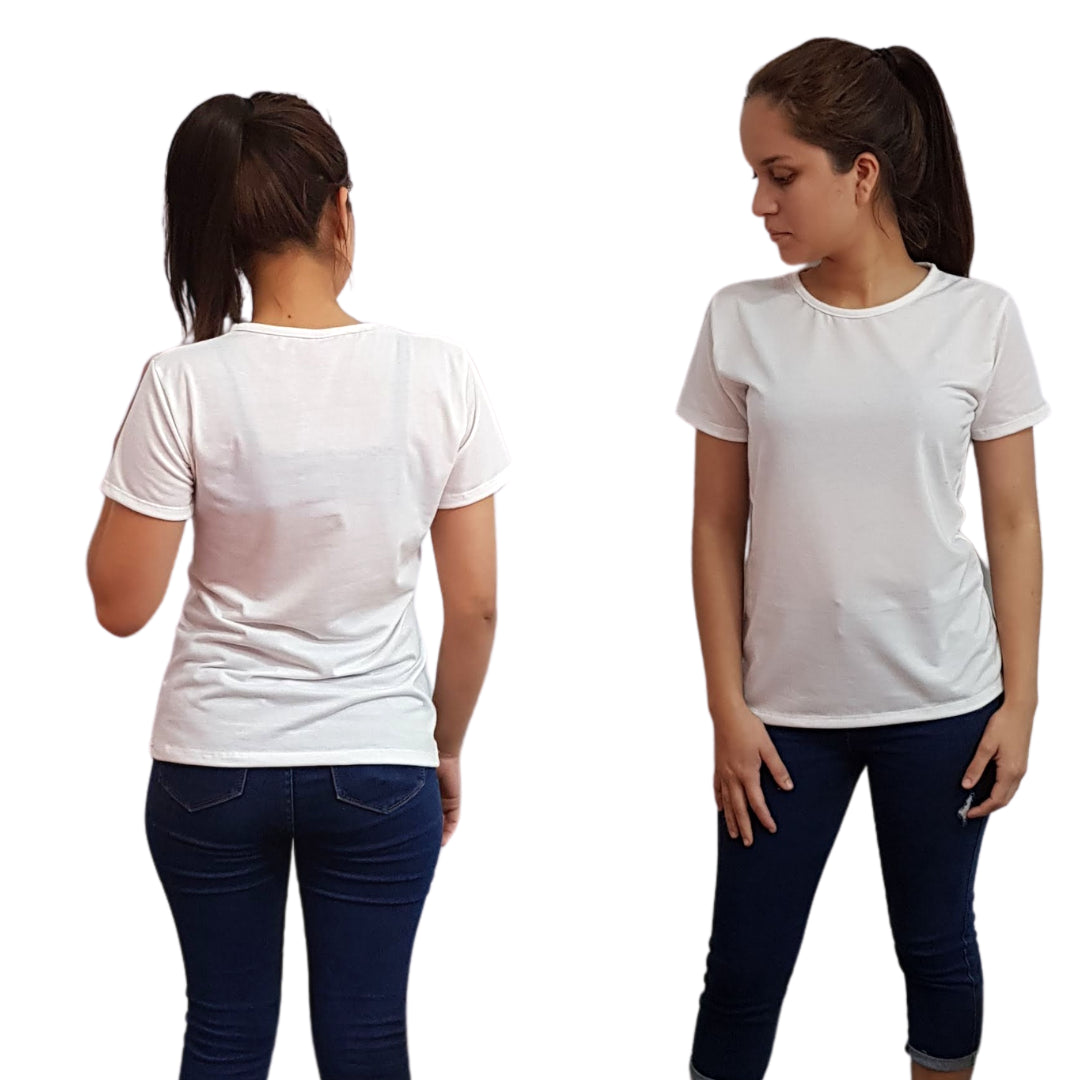 Sublimable Polo Shirts for Lady S to XL Round Neck Pearl Princess