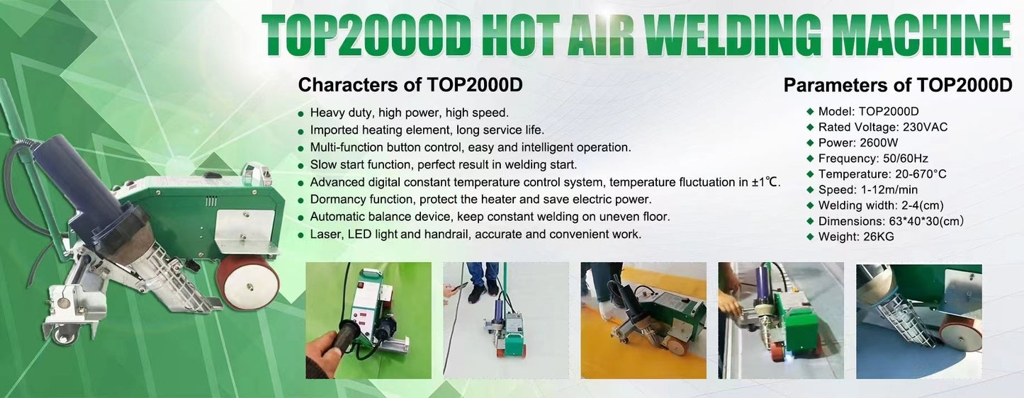Selladora de aire caliente TOP2000