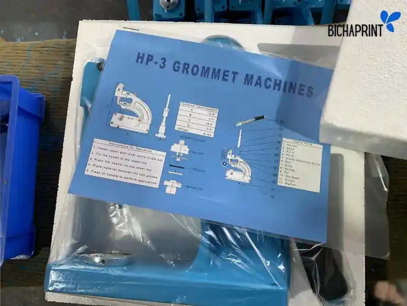 Máquina de ojales de prensa manual